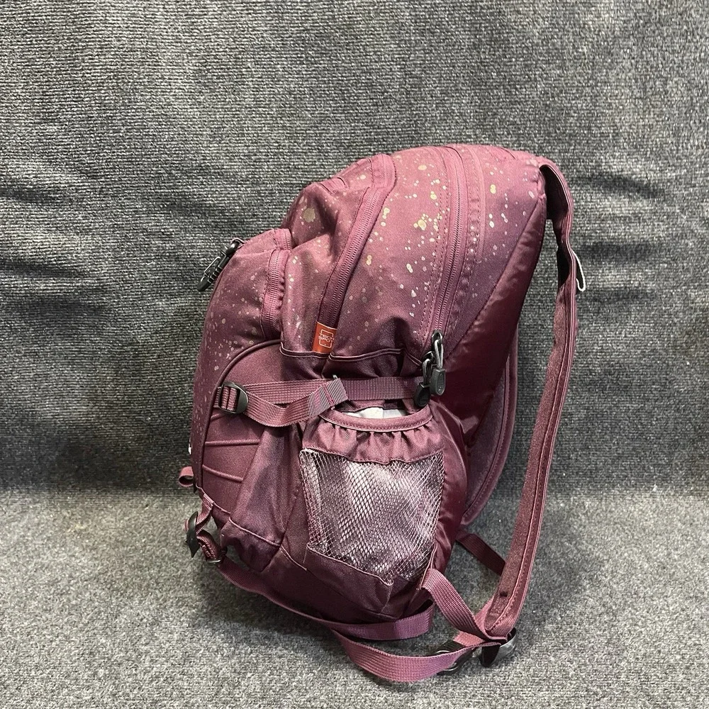 High Sierra 1146065 Swerve Maroon Gold Pattern School Laptop Backpack 53646-9666